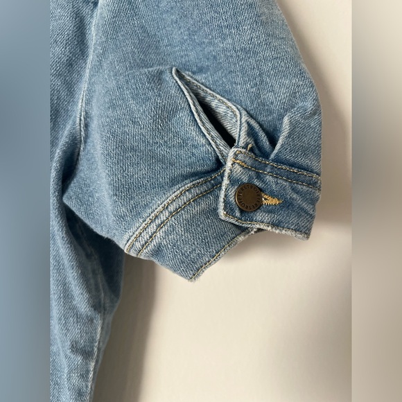 NWT Retrofete Annie Denim Button Up Puff Sleeve Dress in Laguna XS - Picture 15 of 16